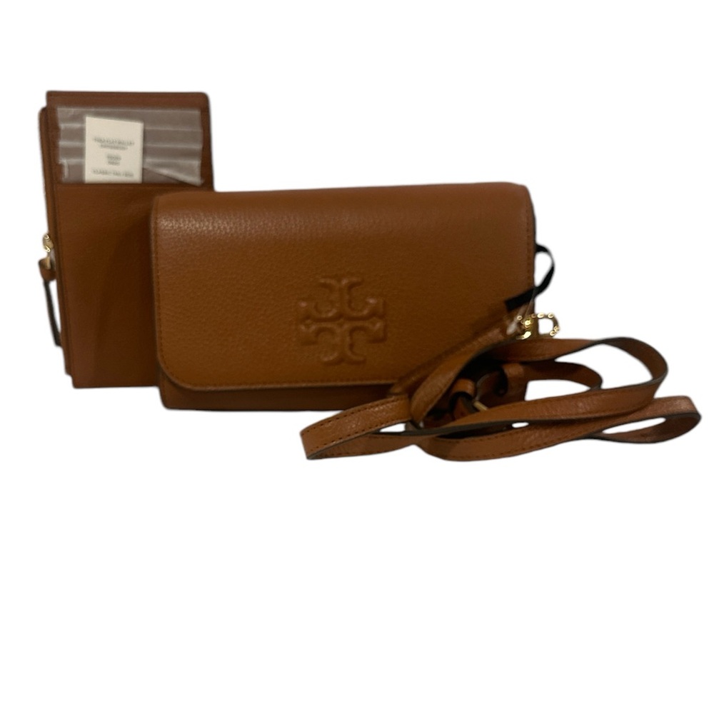 NWT TORY BURCH Thea Flat Wallet  Crossbody Bag W/Flat Wallet